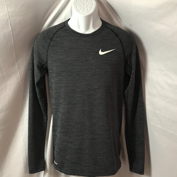Nike Pro Dri Fit Long Johns Style Activewear Athletic Sport Cut Tee Shirt - Picture 1 of 6